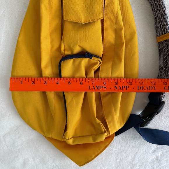 KAVU Rope Cord Sling Pack Yellow 5 Pockets Adjustable Gorpe Hiking Vacation - Picture 15 of 15